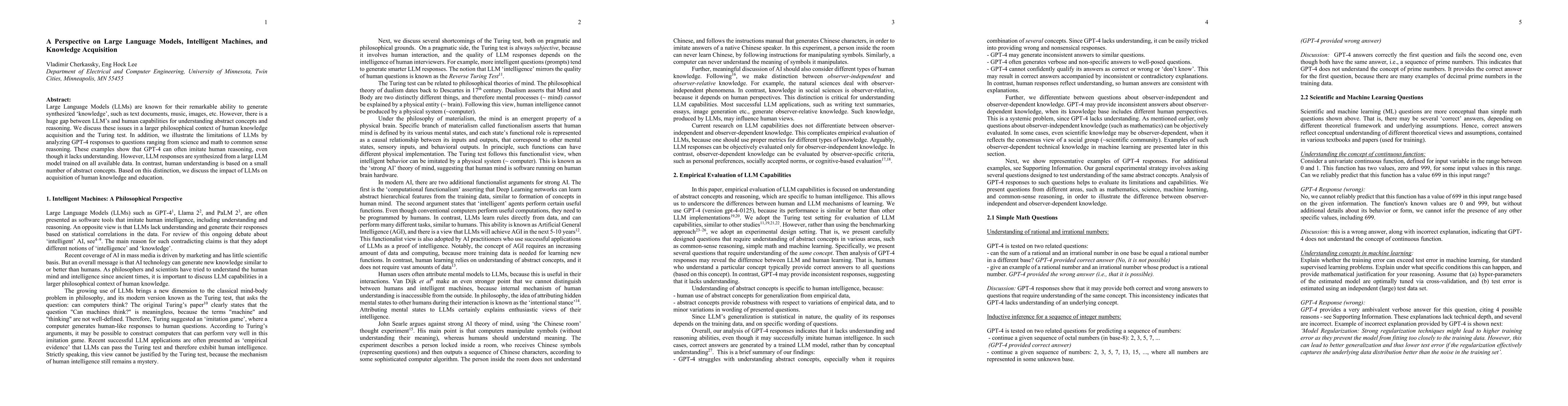 Thumbnail for A Perspective on Large Language Models, Intelligent Machines, and
  Knowledge Acquisition