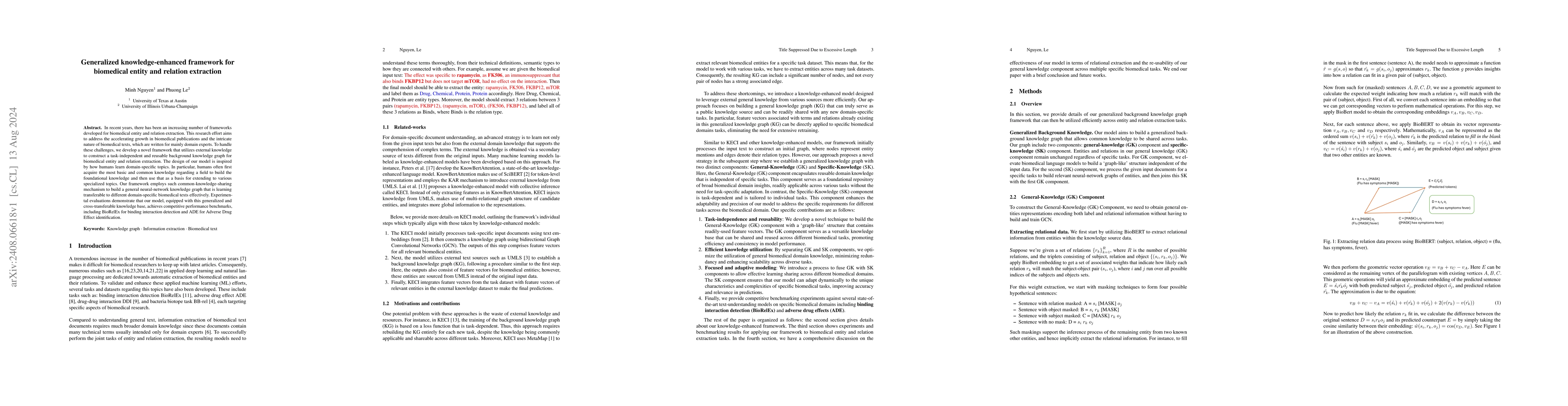 Thumbnail for Generalized knowledge-enhanced framework for biomedical entity and
  relation extraction
