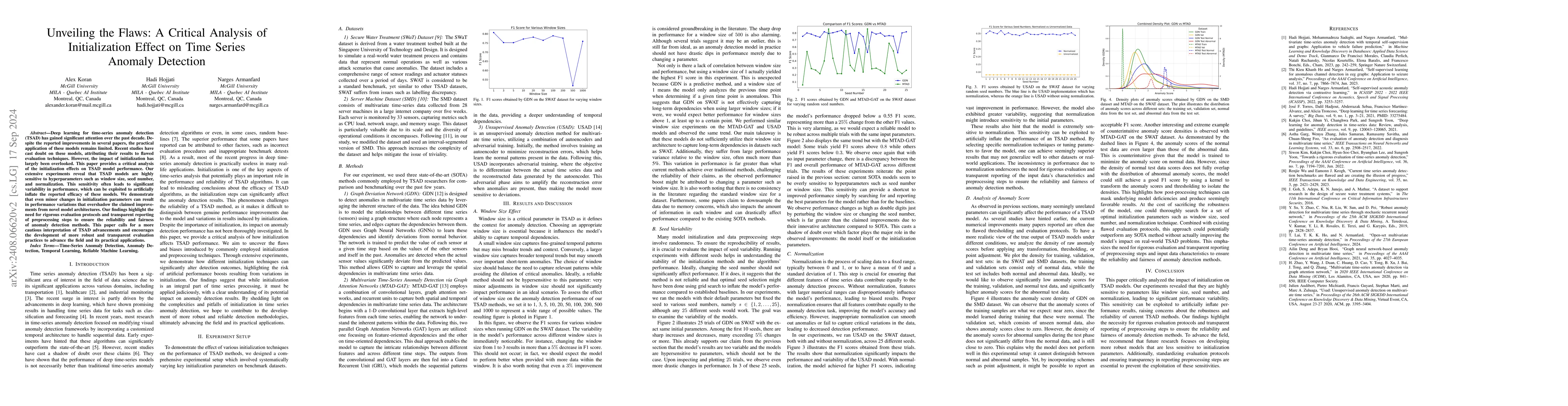 Thumbnail for Unveiling the Flaws: A Critical Analysis of Initialization Effect on
  Time Series Anomaly Detection