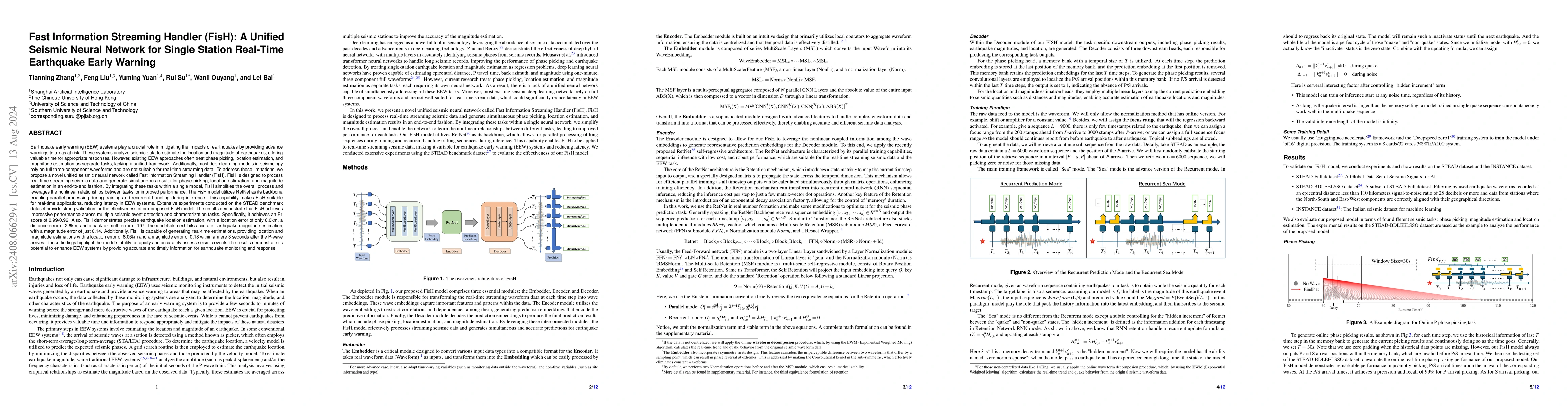 Thumbnail for Fast Information Streaming Handler (FisH): A Unified Seismic Neural
  Network for Single Station Real-Time Earthquake Early Warning