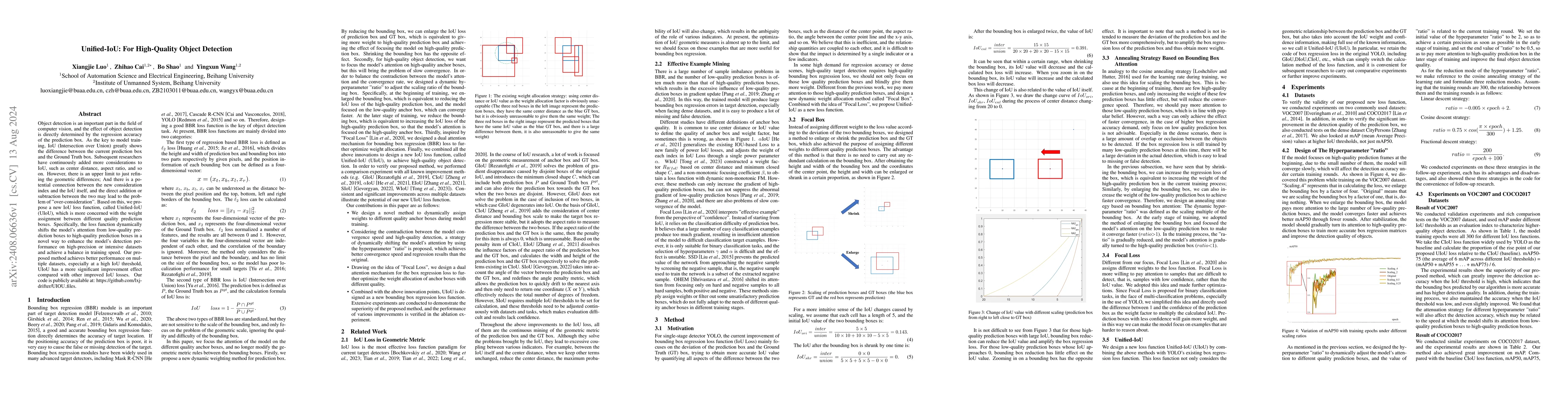 Thumbnail for Unified-IoU: For High-Quality Object Detection