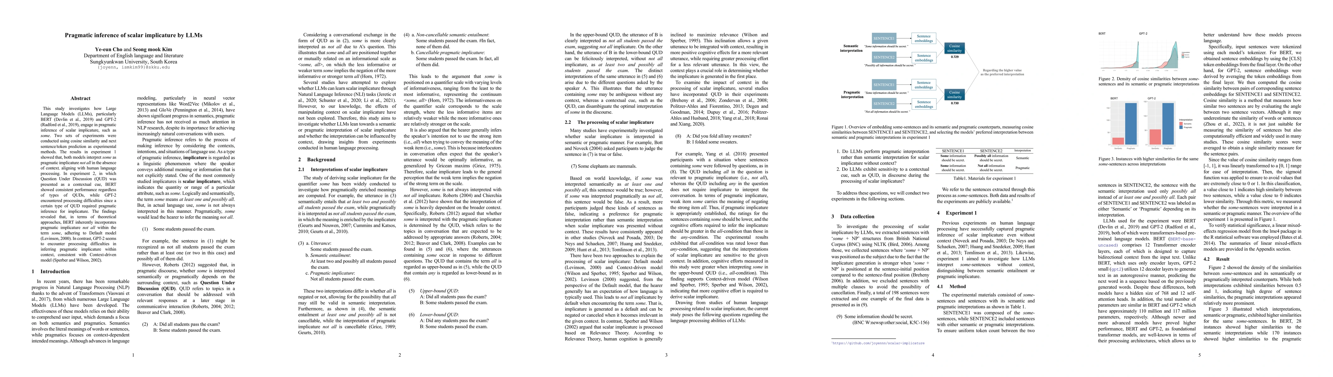Thumbnail for Pragmatic inference of scalar implicature by LLMs