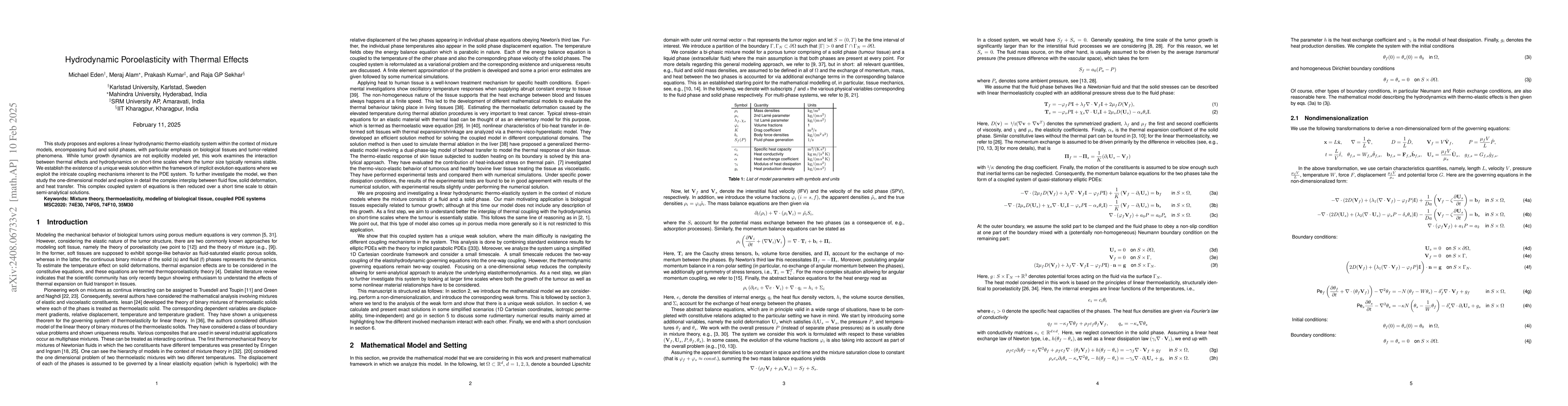 Thumbnail for Hydrodynamic Poroelasticity with Thermal Effects