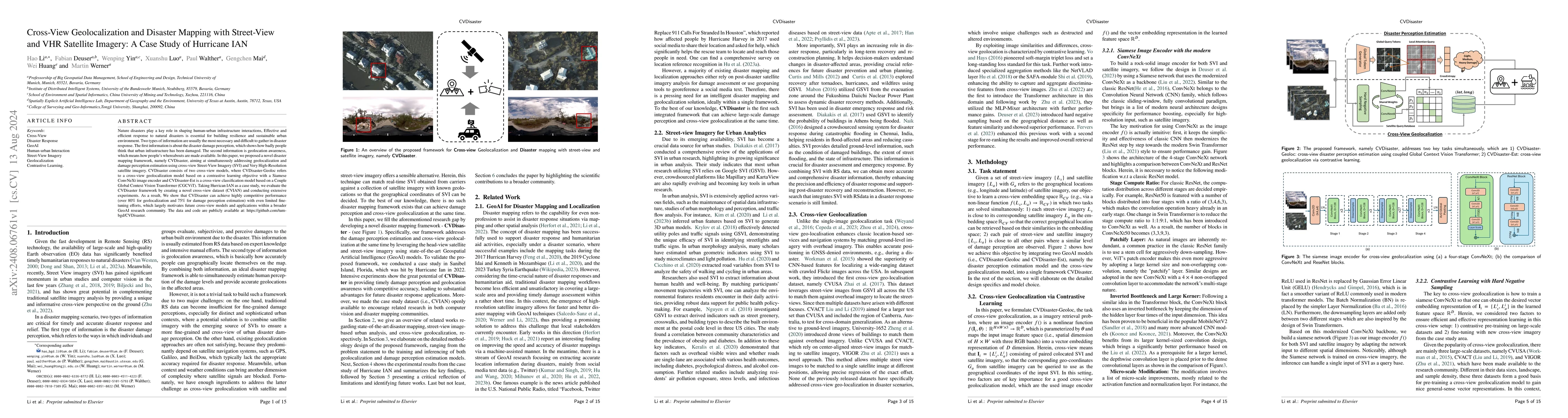 Thumbnail for Cross-View Geolocalization and Disaster Mapping with Street-View and VHR
  Satellite Imagery: A Case Study of Hurricane IAN