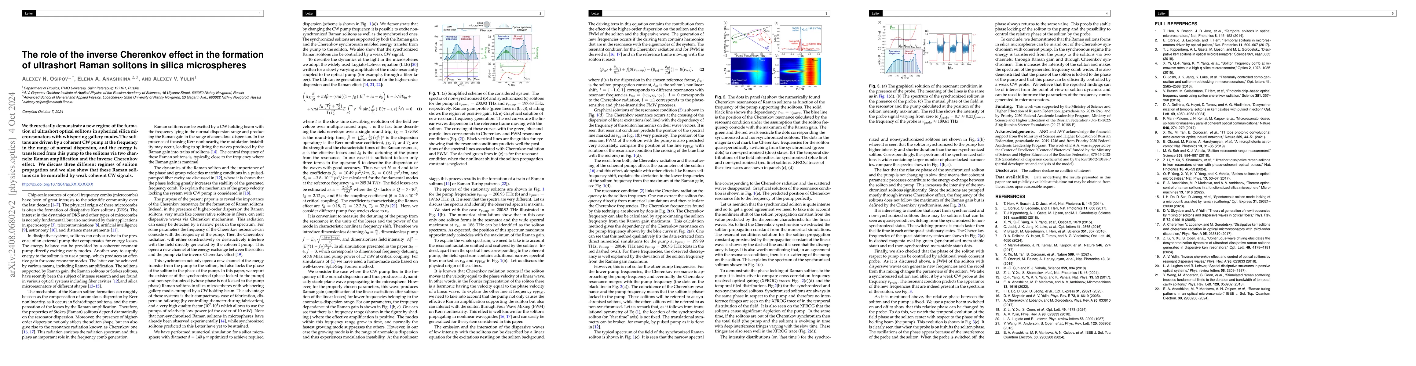 Thumbnail for The role of the inverse Cherenkov effect in the formation of ultrashort
  Raman solitons in silica microspheres