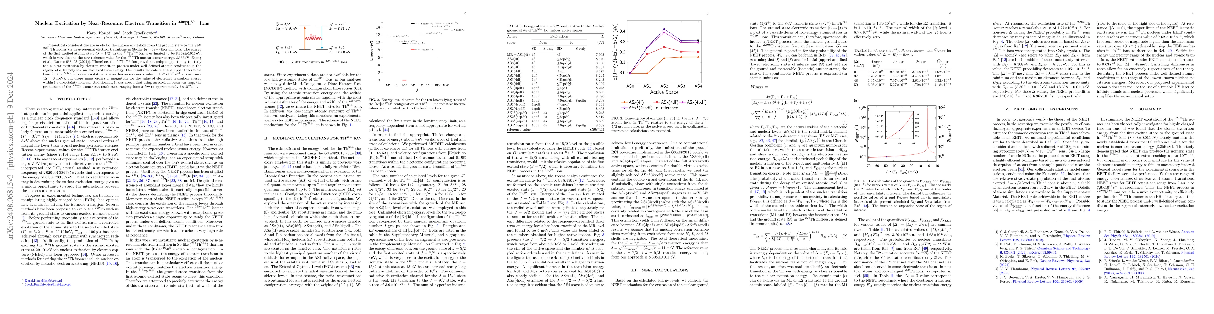 Thumbnail for Nuclear Excitation by Near-Resonant Electron Transition in
  $^{229}$Th$^{39+}$ Ions
