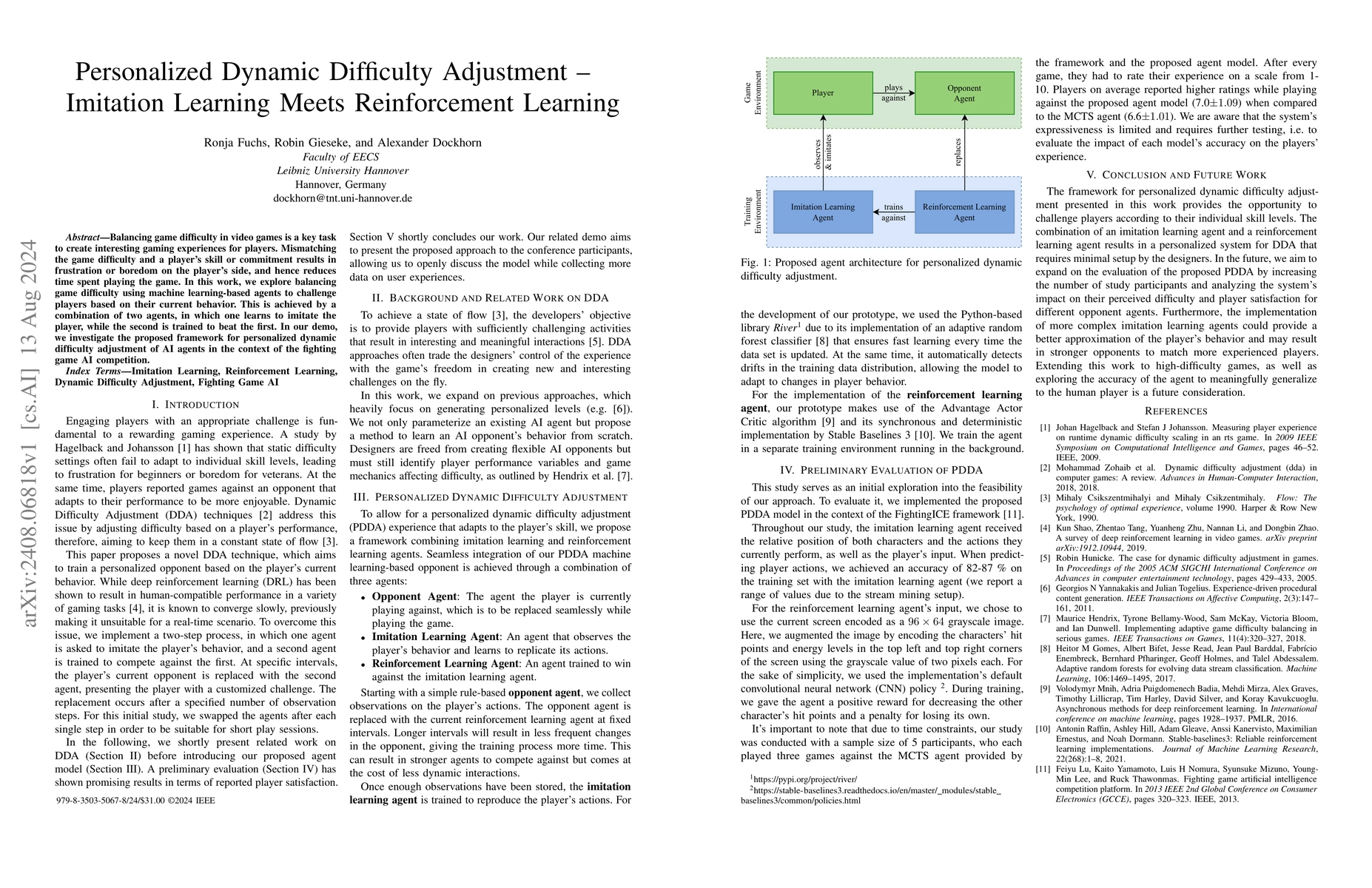 Thumbnail for Personalized Dynamic Difficulty Adjustment -- Imitation Learning Meets
  Reinforcement Learning