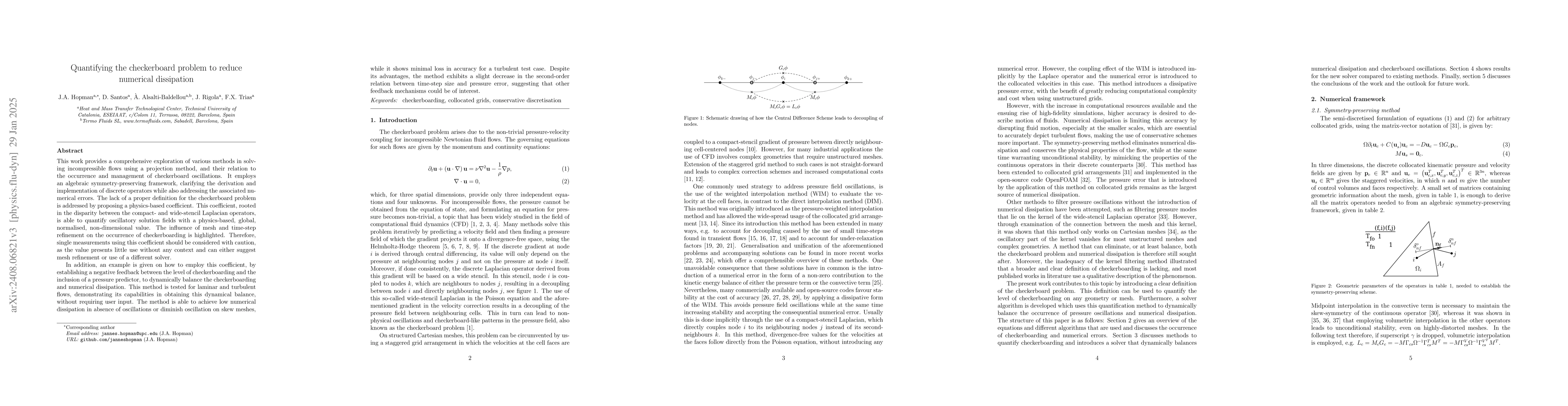 Thumbnail for Quantifying the checkerboard problem to reduce numerical dissipation