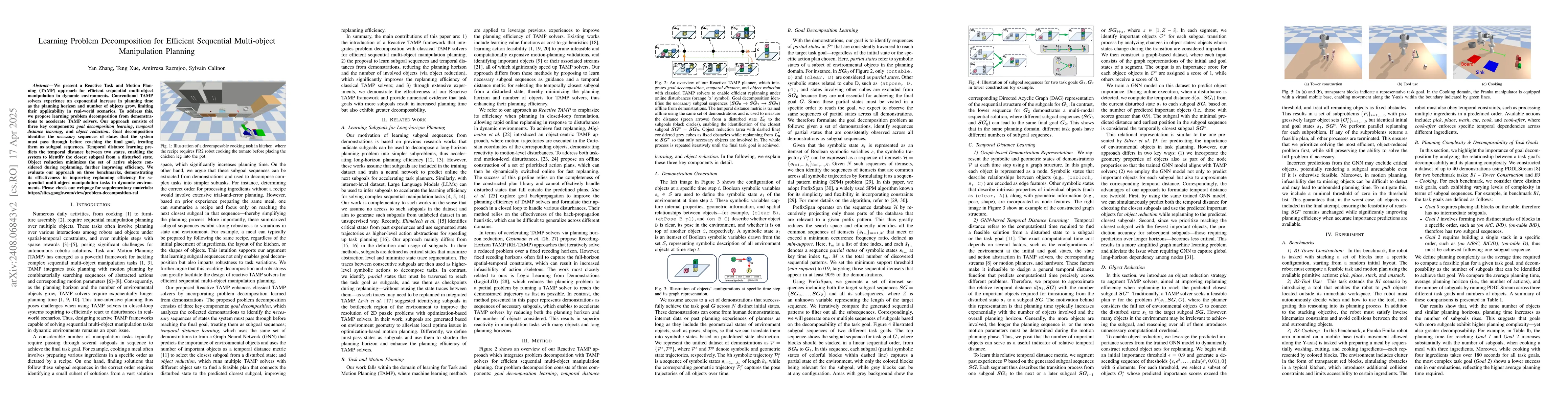 Thumbnail for Learn2Decompose: Learning Problem Decomposition for Efficient Sequential
  Multi-object Manipulation Planning