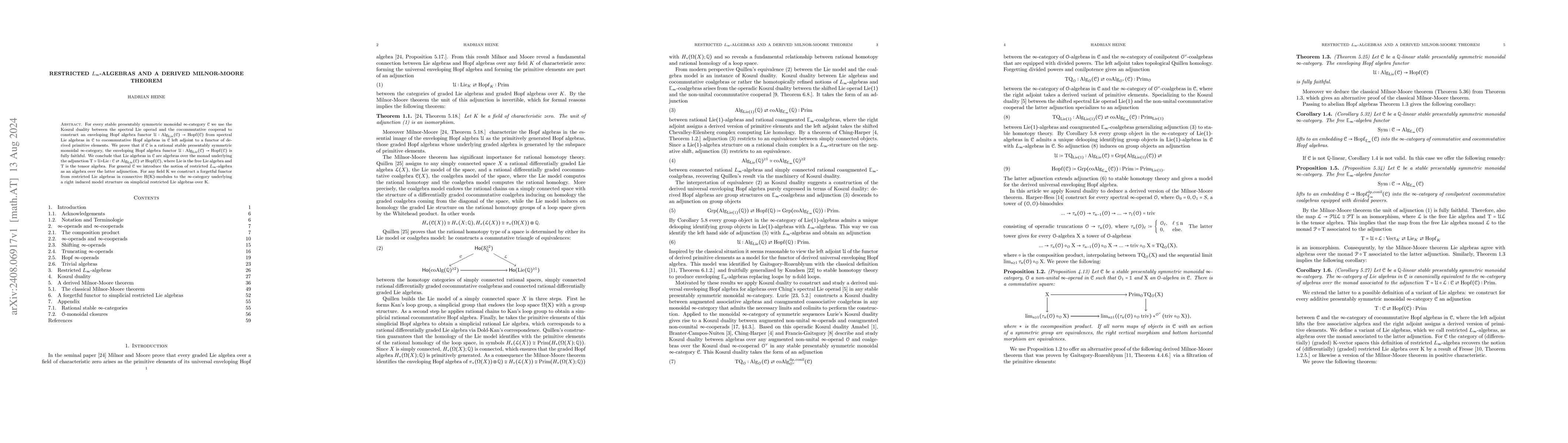Thumbnail for Restricted $L_\infty$-algebras and a derived Milnor-Moore theorem