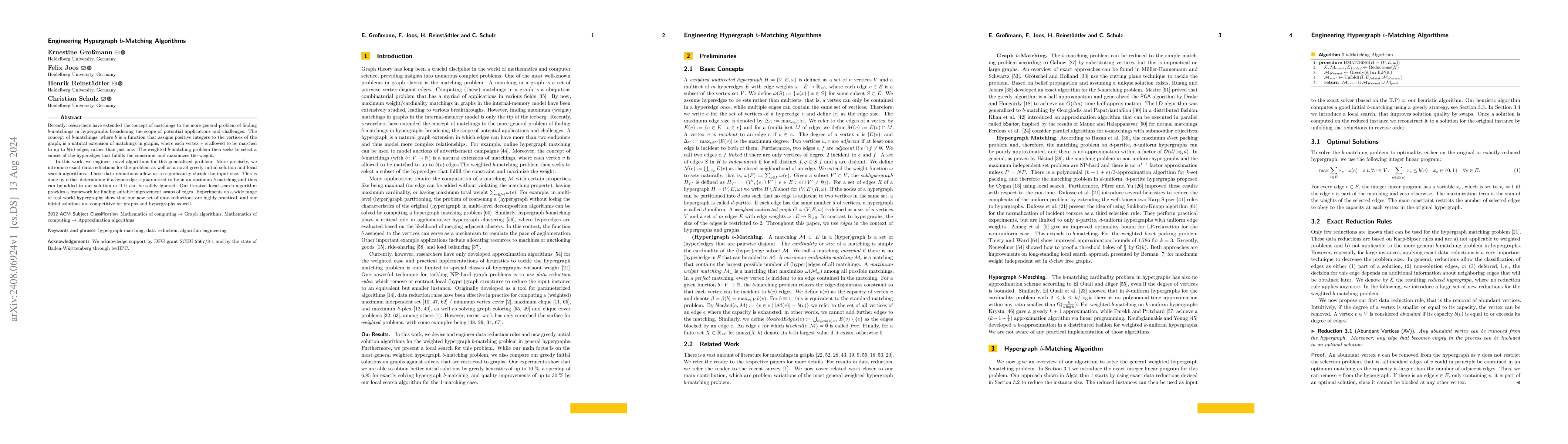 Thumbnail for Engineering Hypergraph $b$-Matching Algorithms