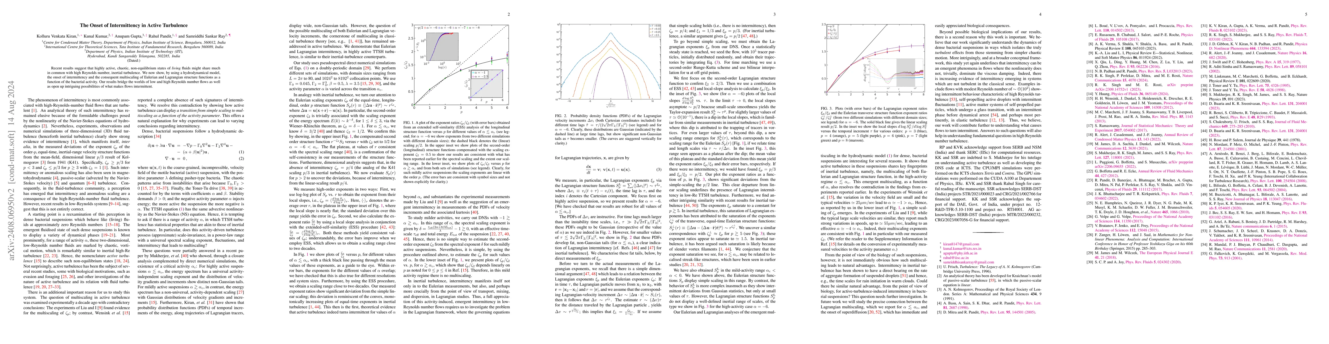 Thumbnail for The Onset of Intermittency in Active Turbulence