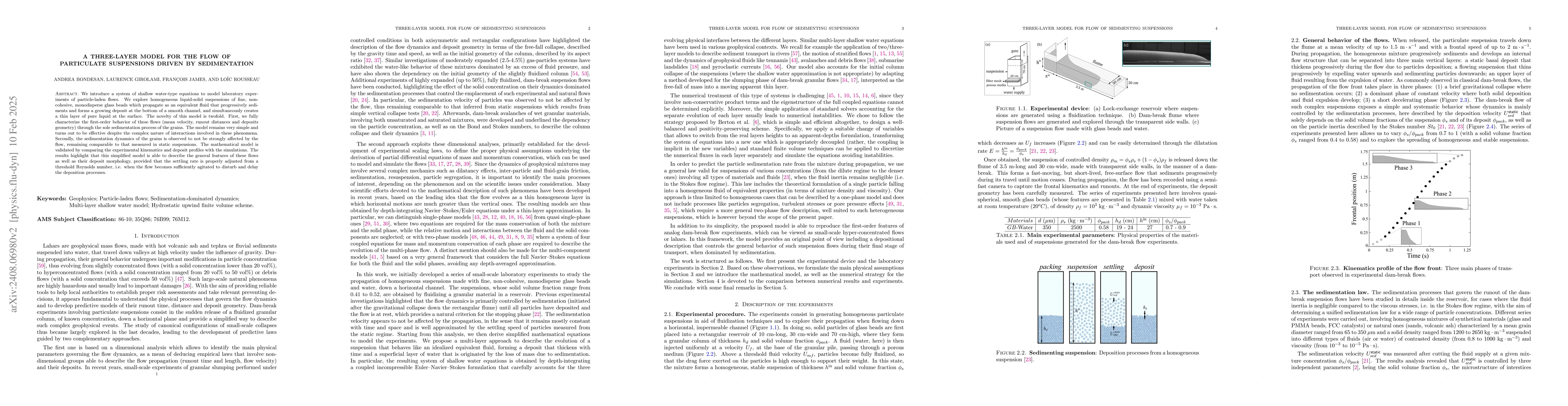 Thumbnail for A three-layer model for the dam-break flow of particulate suspensions
  driven by sedimentation