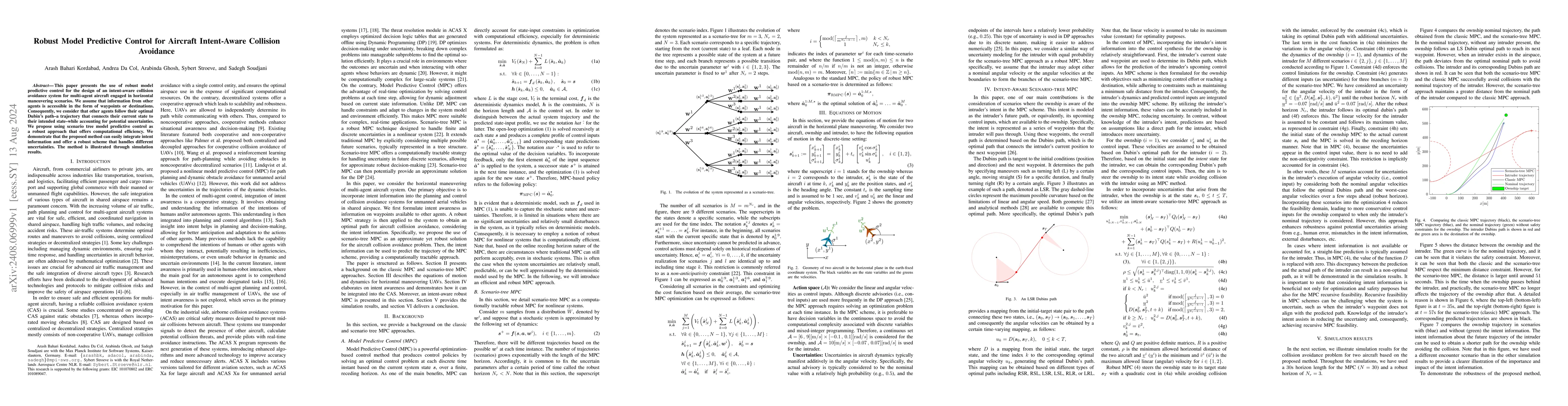 Thumbnail for Robust Model Predictive Control for Aircraft Intent-Aware Collision
  Avoidance
