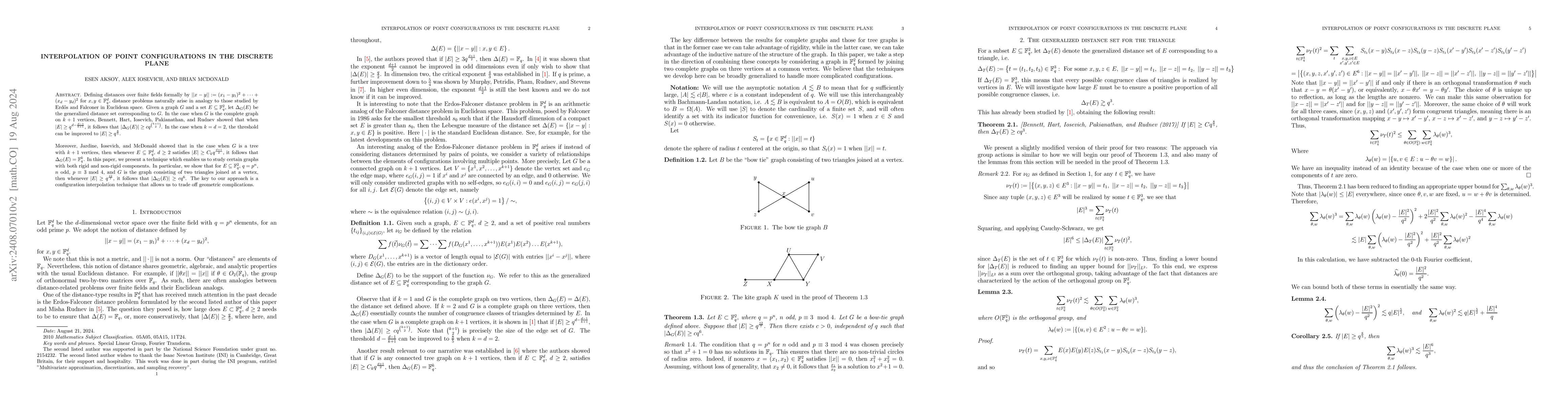 Thumbnail for Interpolation of point configurations in the discrete plane