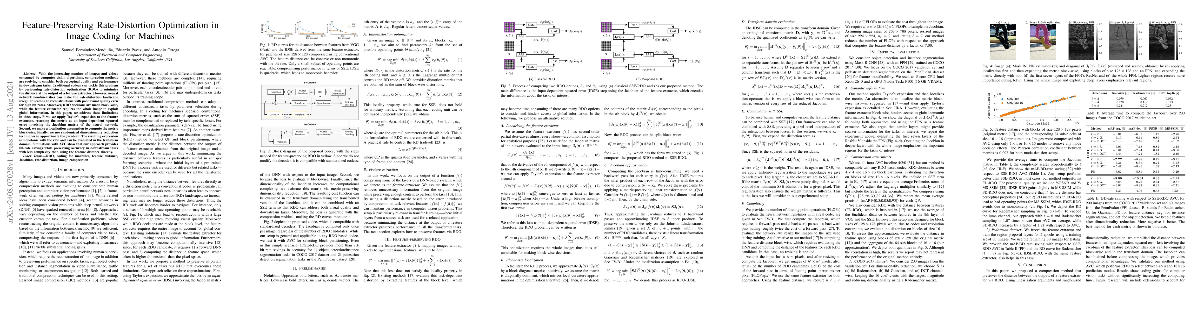 Thumbnail for Feature-Preserving Rate-Distortion Optimization in Image Coding for
  Machines