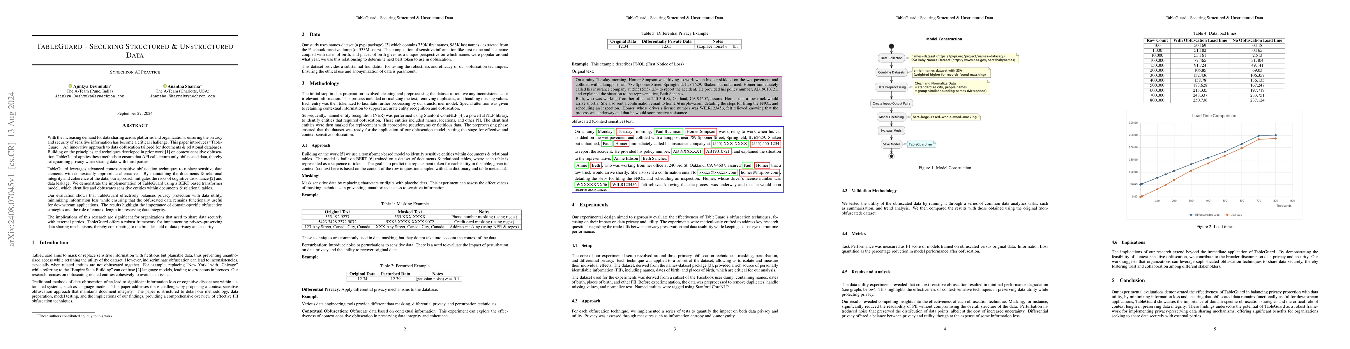 Thumbnail for TableGuard -- Securing Structured & Unstructured Data