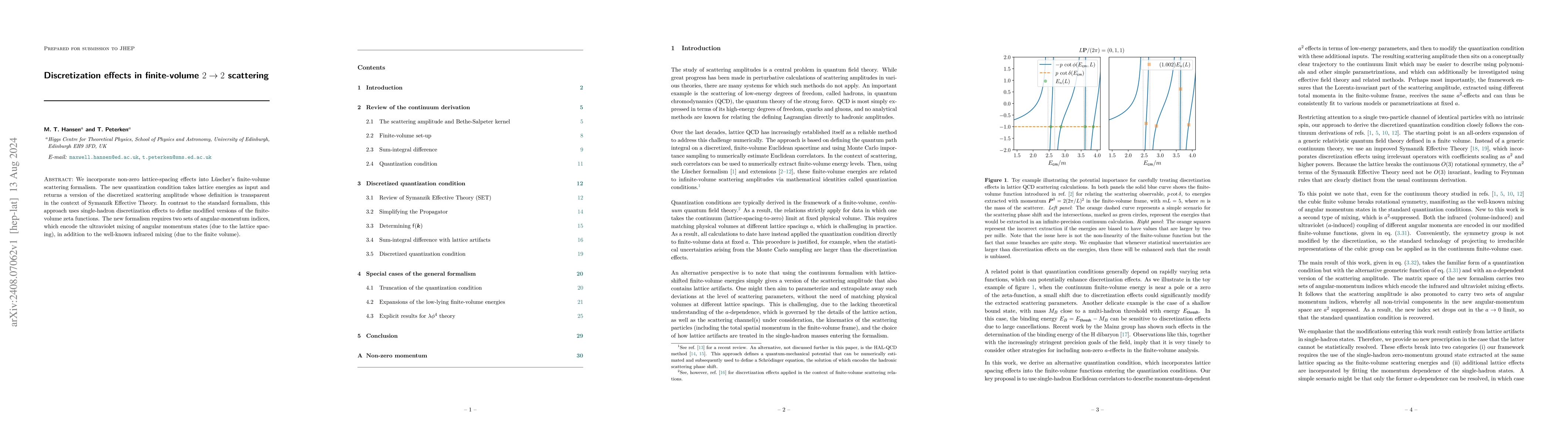 Thumbnail for Discretization effects in finite-volume $2\to2$ scattering