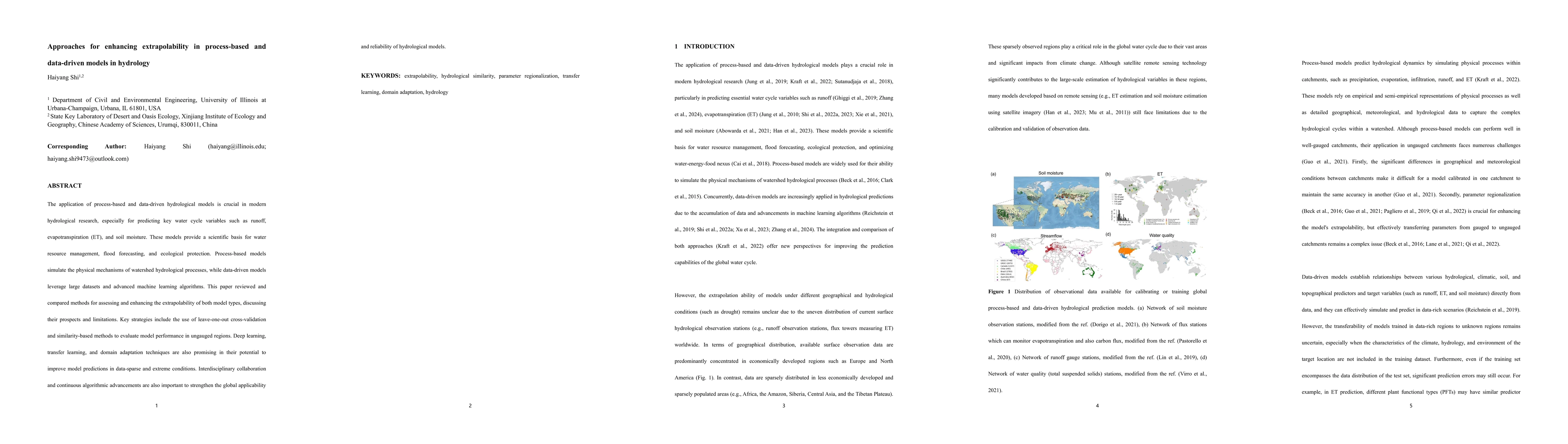 Thumbnail for Approaches for enhancing extrapolability in process-based and
  data-driven models in hydrology