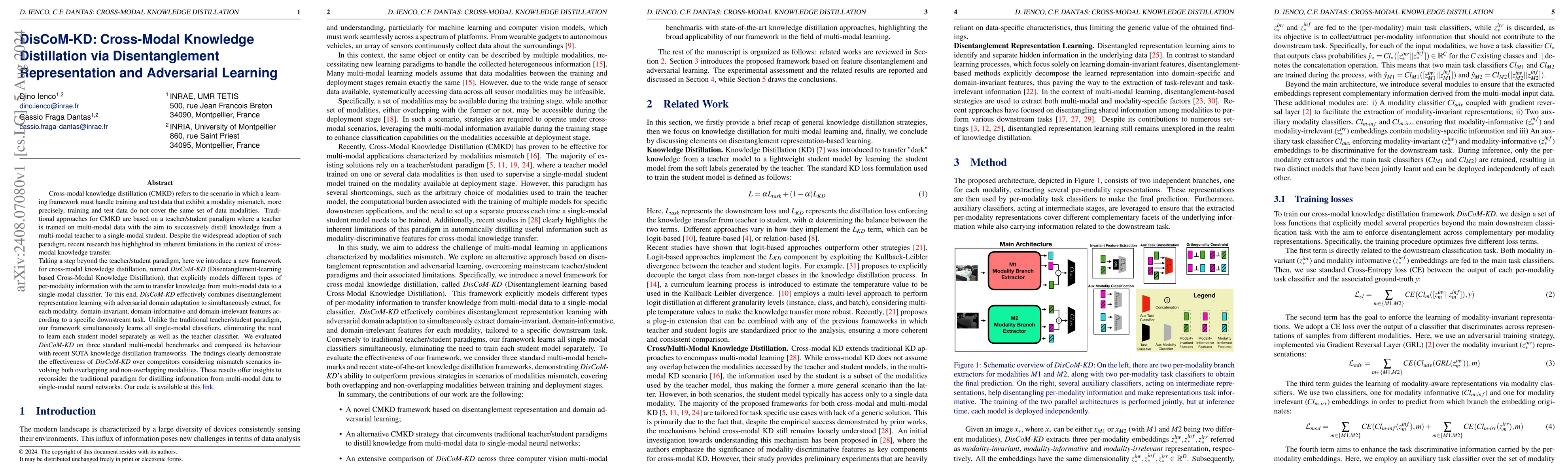 Thumbnail for DisCoM-KD: Cross-Modal Knowledge Distillation via Disentanglement
  Representation and Adversarial Learning
