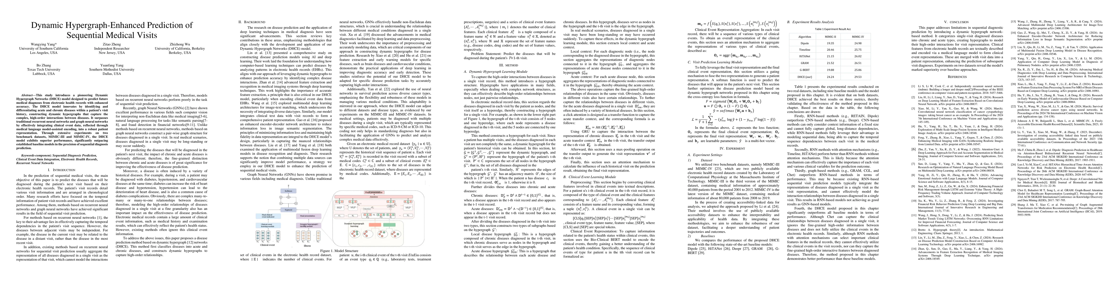 Thumbnail for Dynamic Hypergraph-Enhanced Prediction of Sequential Medical Visits