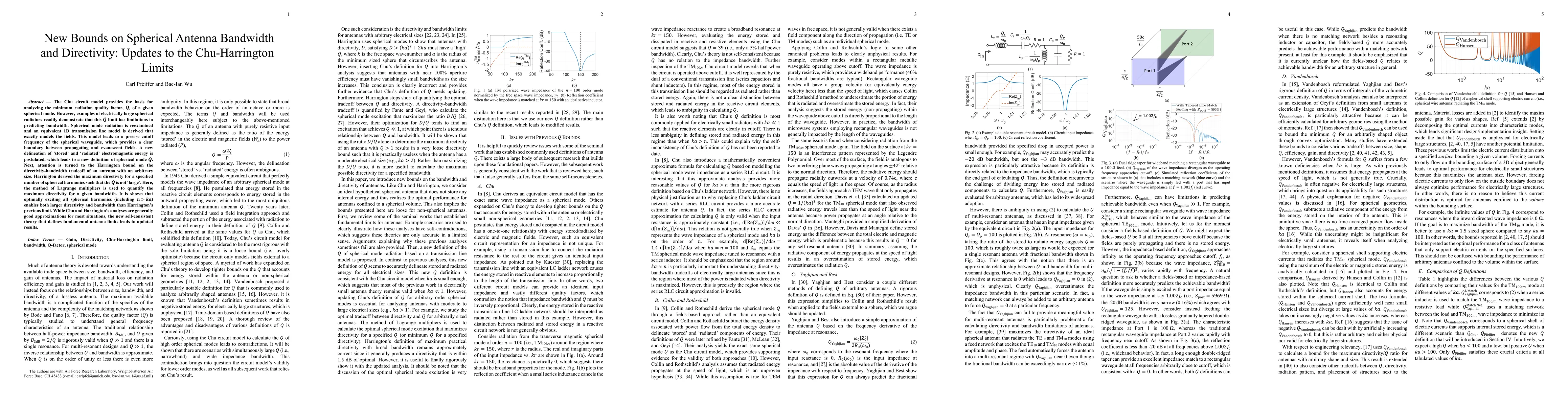Thumbnail for New Bounds on Spherical Antenna Bandwidth and Directivity: Updates to
  the Chu-Harrington Limits