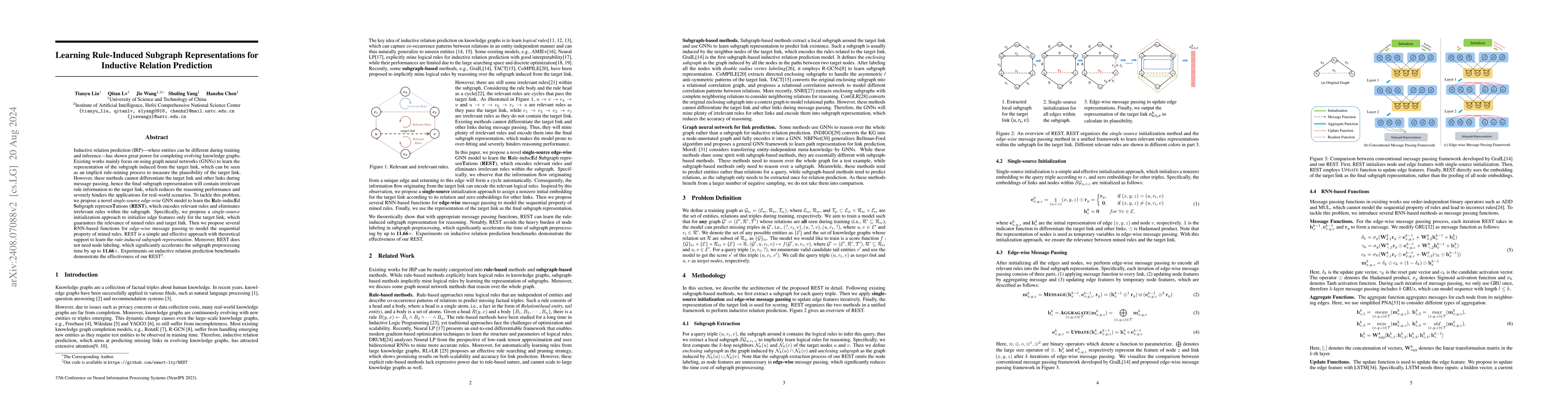 Thumbnail for Learning Rule-Induced Subgraph Representations for Inductive Relation
  Prediction