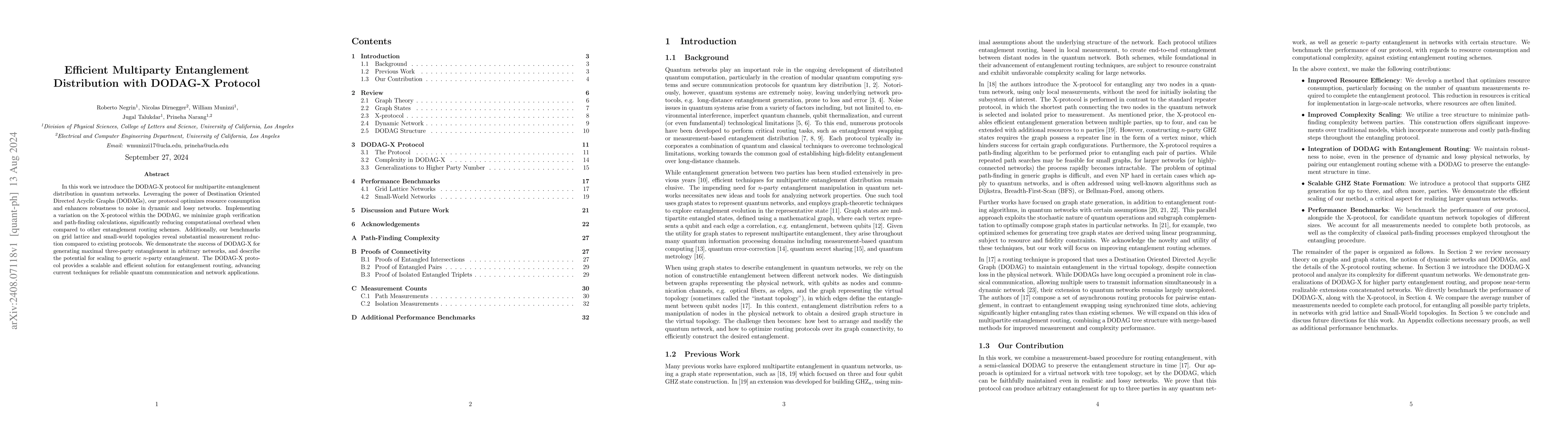 Thumbnail for Efficient Multiparty Entanglement Distribution with DODAG-X Protocol