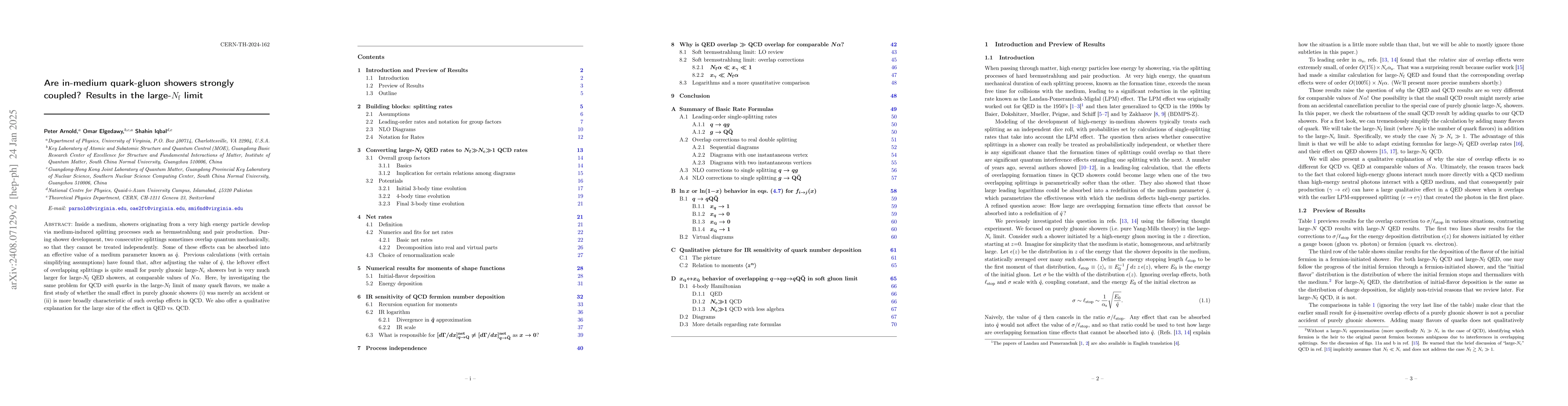 Thumbnail for Are in-medium quark-gluon showers strongly coupled? Results in the
  large-$N_f$ limit