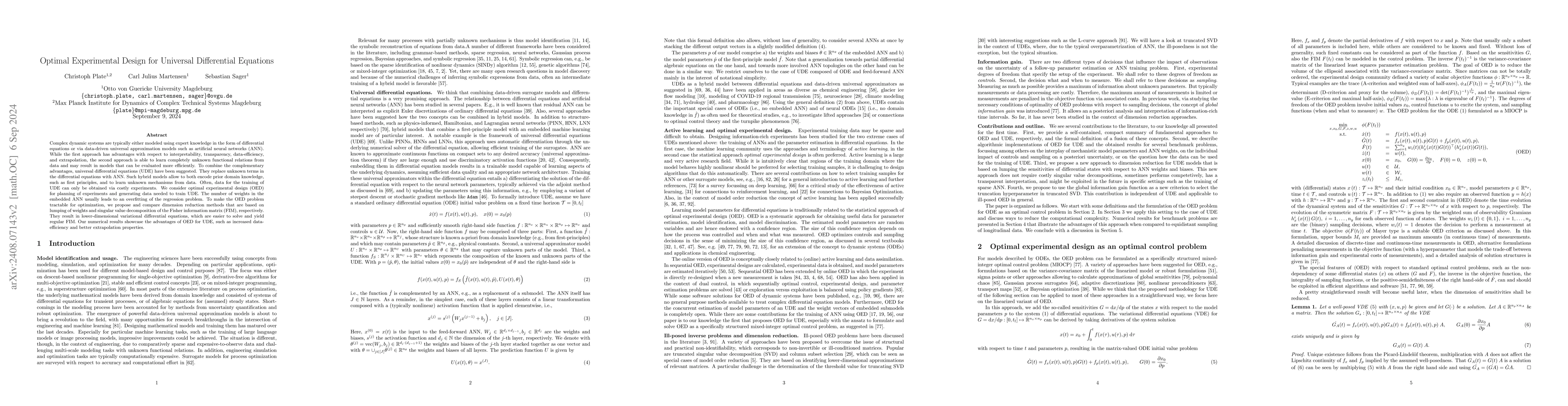 Thumbnail for Optimal Experimental Design for Universal Differential Equations