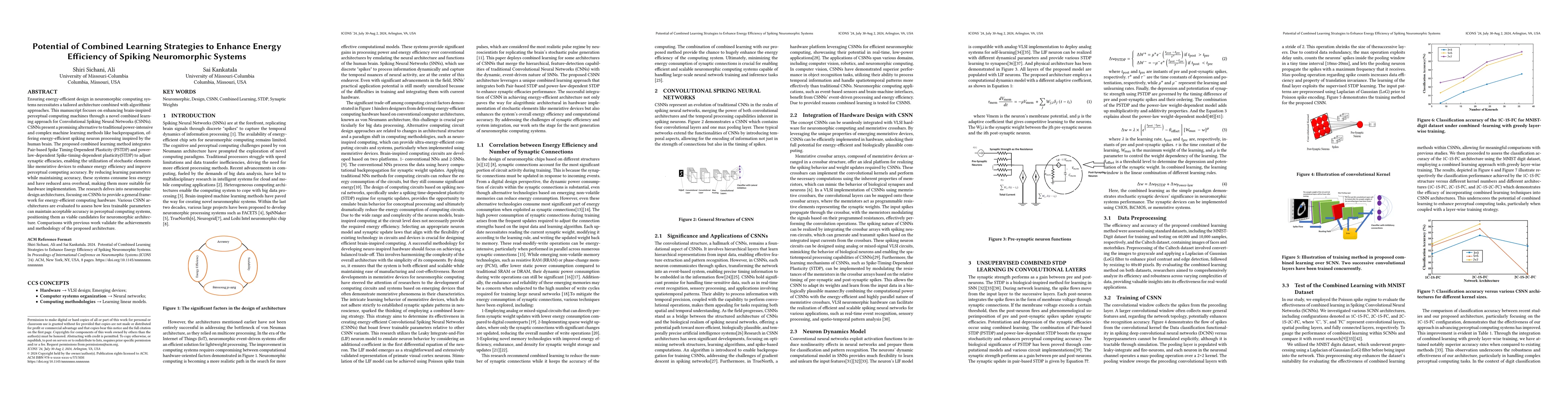 Thumbnail for The Potential of Combined Learning Strategies to Enhance Energy
  Efficiency of Spiking Neuromorphic Systems
