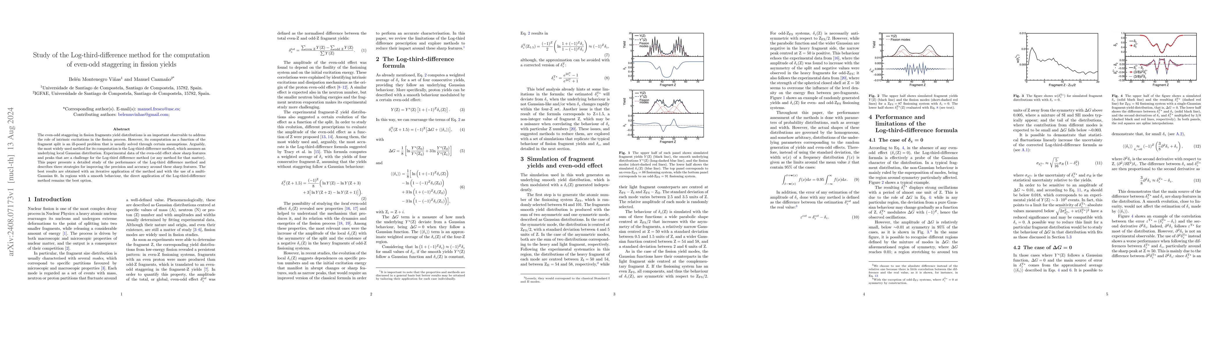 Thumbnail for Study of the Log-third-difference method for the computation of even-odd
  staggering in fission yields
