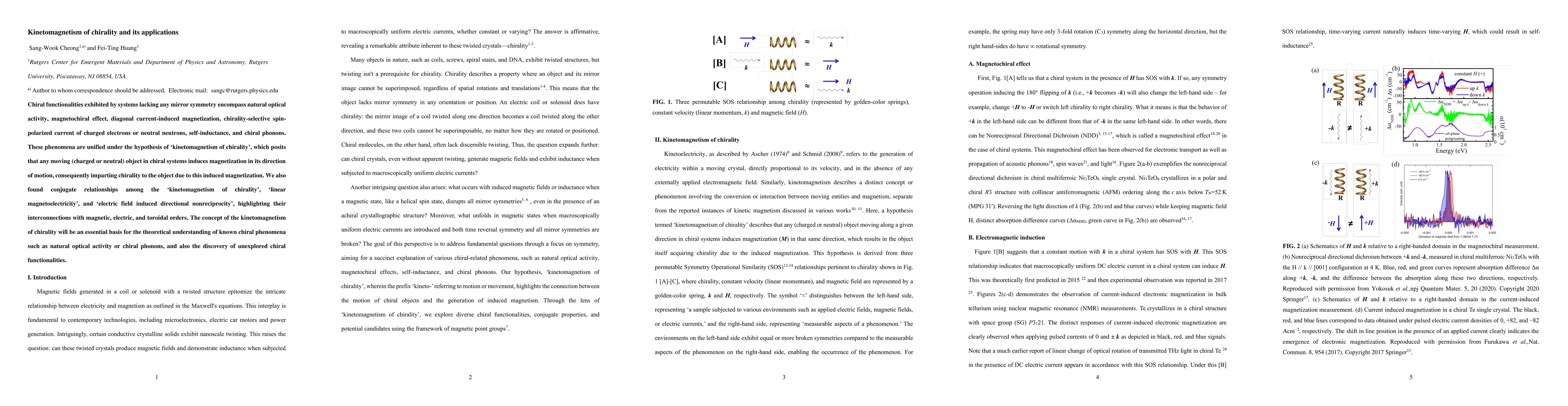 Thumbnail for Kinetomagnetism of chirality and its applications