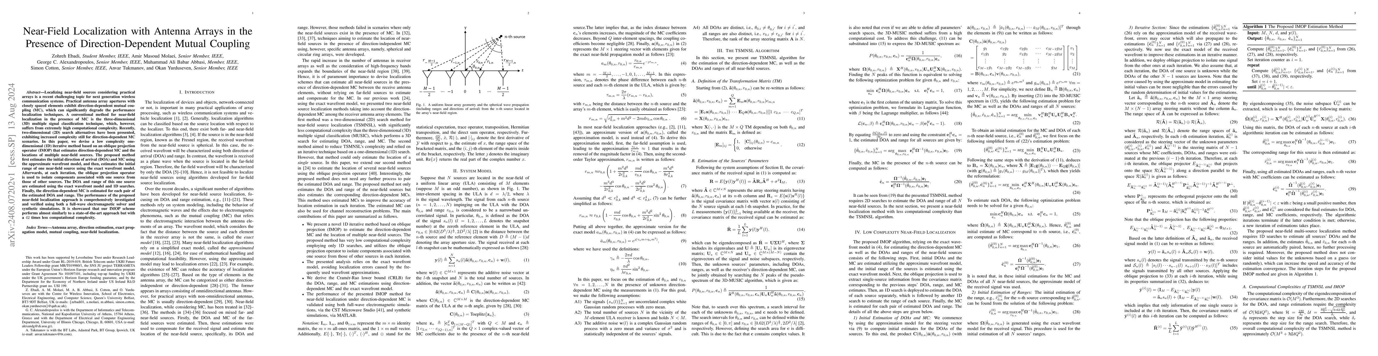 Thumbnail for Near-Field Localization with Antenna Arrays in the Presence of
  Direction-Dependent Mutual Coupling