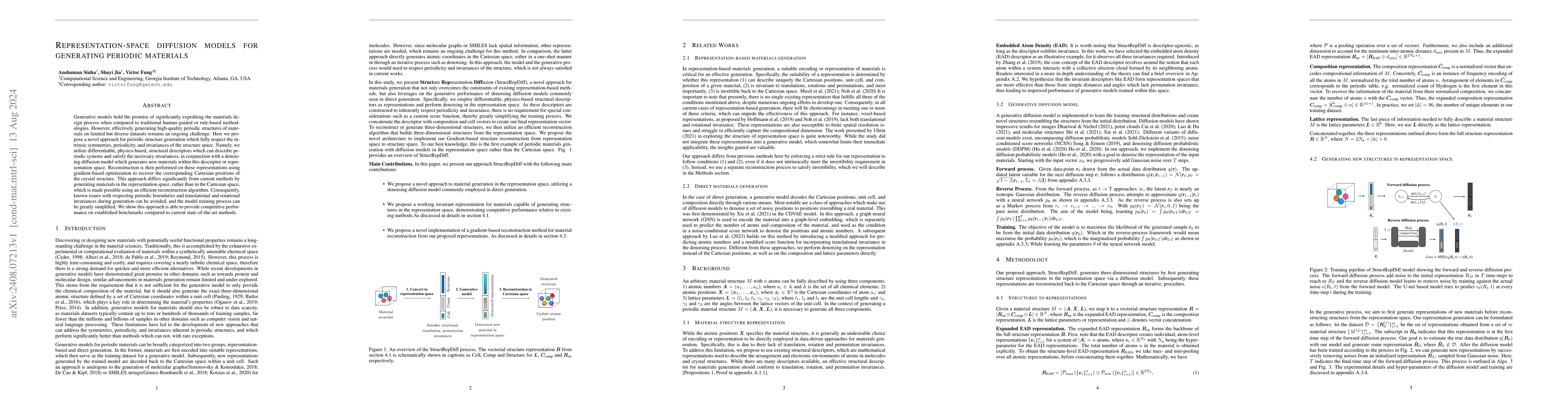 Thumbnail for Representation-space diffusion models for generating periodic materials