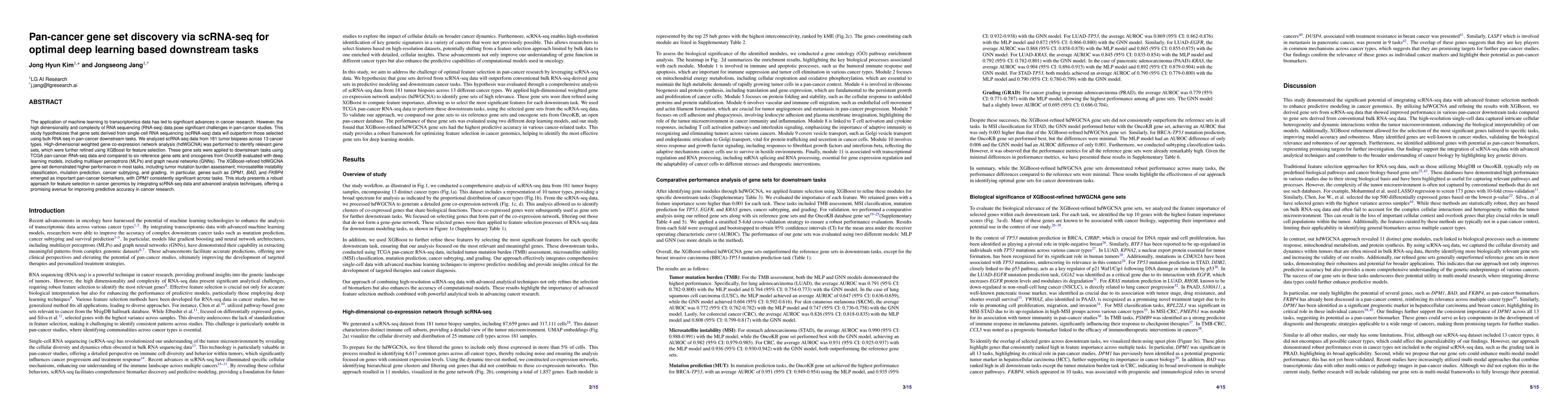 Thumbnail for Pan-cancer gene set discovery via scRNA-seq for optimal deep learning
  based downstream tasks