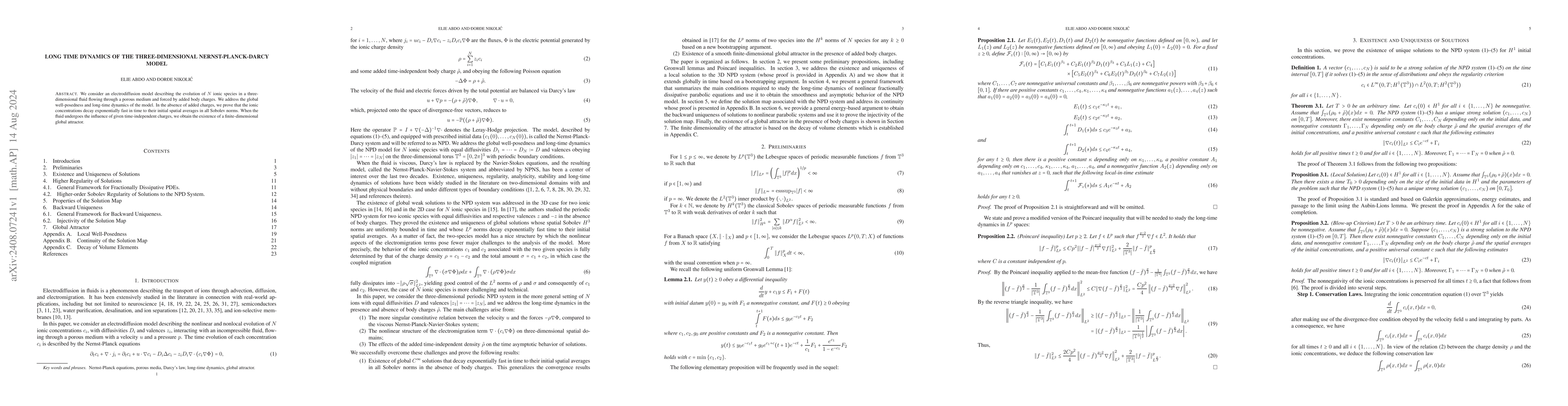 Thumbnail for Long Time Dynamics Of The Three-dimensional Nernst-Planck-Darcy Model