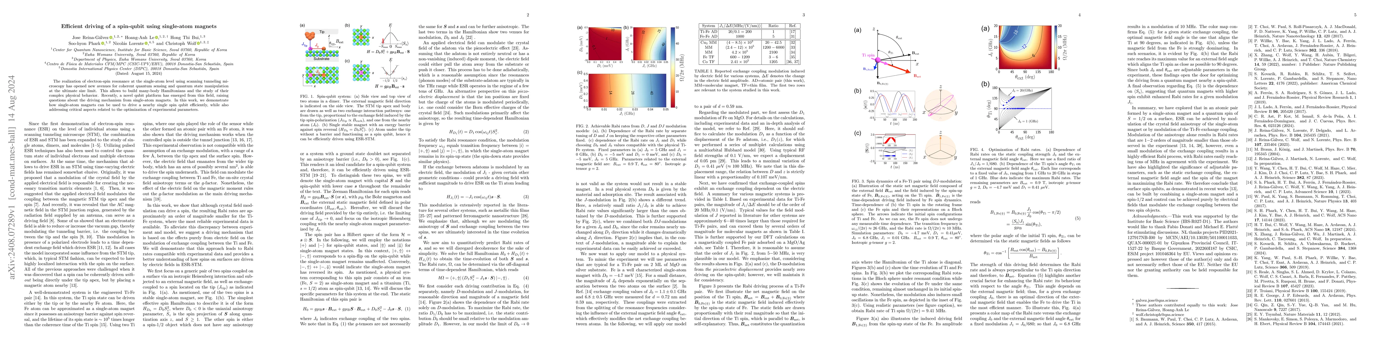 Thumbnail for Efficient driving of a spin-qubit using single-atom magnets