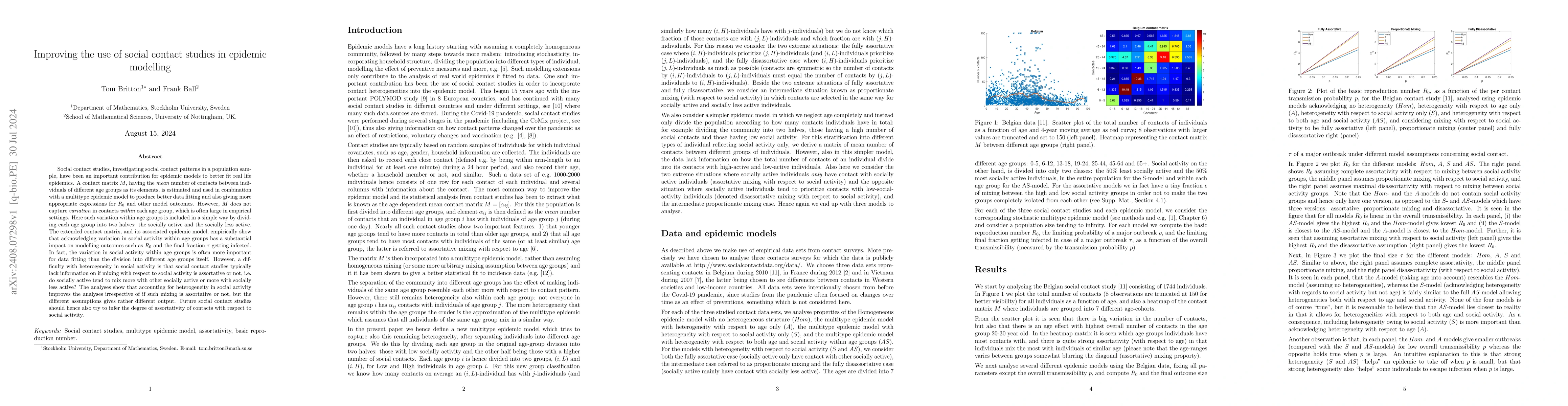 Thumbnail for Improving the use of social contact studies in epidemic modelling