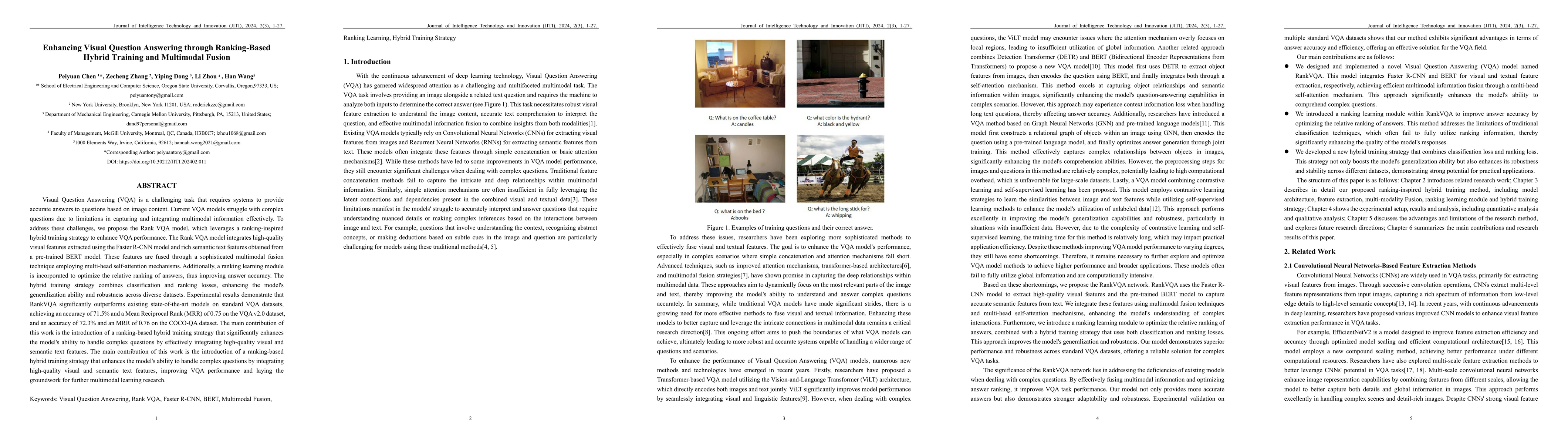 Thumbnail for Enhancing Visual Question Answering through Ranking-Based Hybrid
  Training and Multimodal Fusion