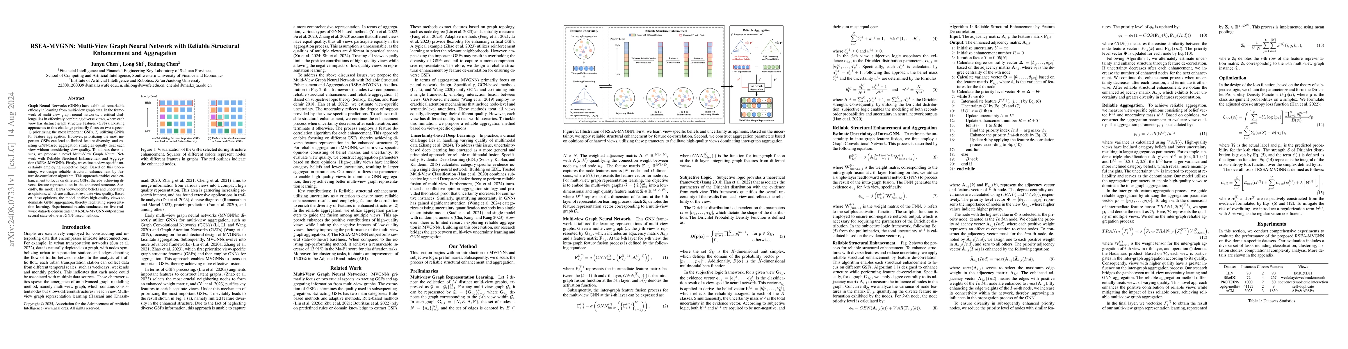 Thumbnail for RSEA-MVGNN: Multi-View Graph Neural Network with Reliable Structural
  Enhancement and Aggregation