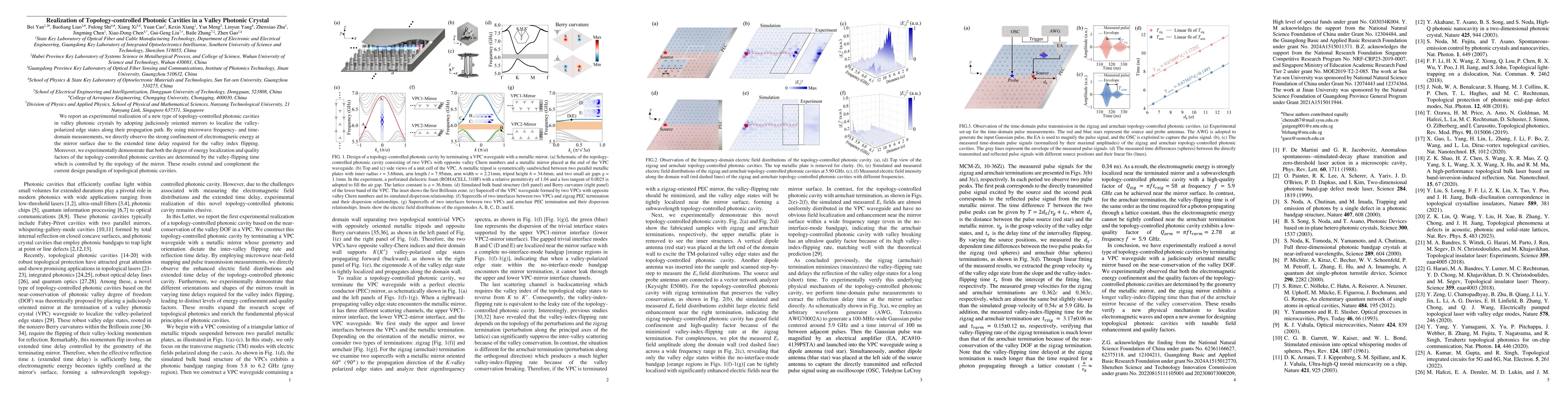 Thumbnail for Realization of Topology-controlled Photonic Cavities in a Valley
  Photonic Crystal