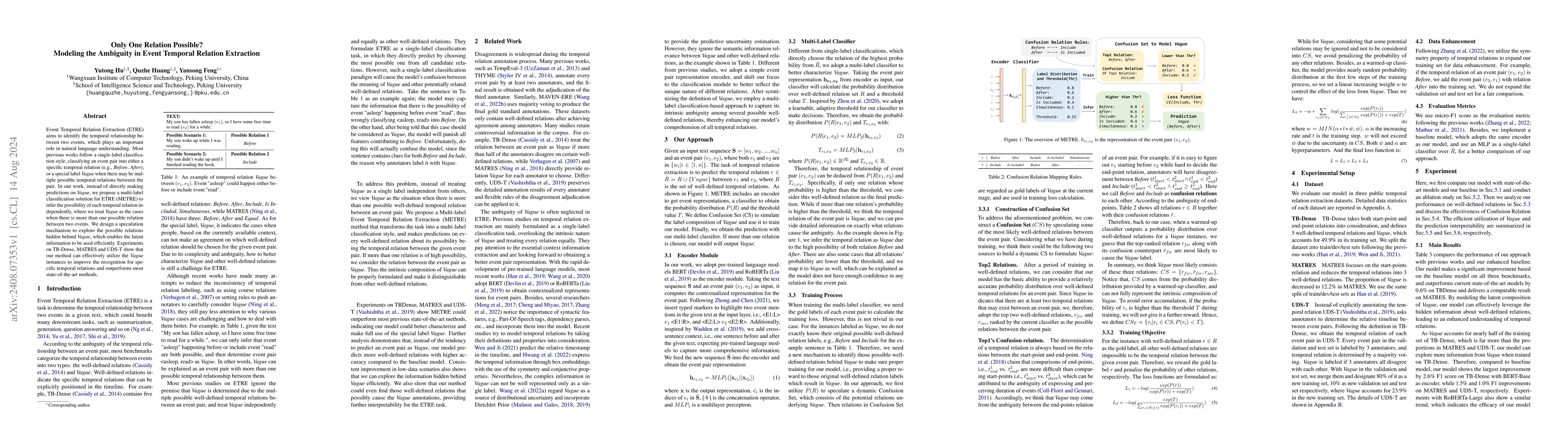 Thumbnail for Only One Relation Possible? Modeling the Ambiguity in Event Temporal
  Relation Extraction