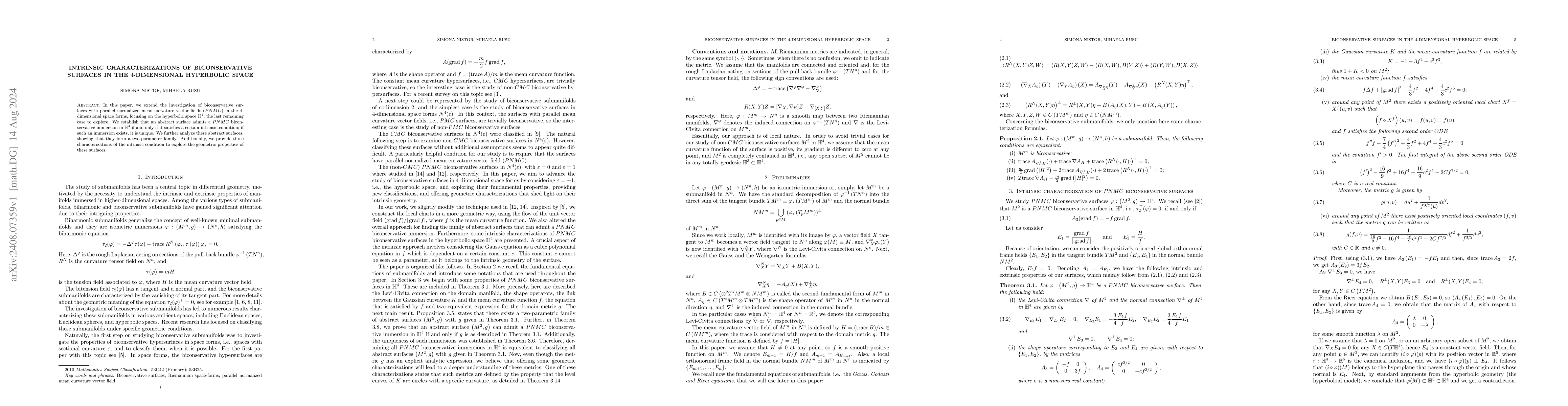Thumbnail for Intrinsic characterizations of biconservative surfaces in the
  4-dimensional hyperbolic space