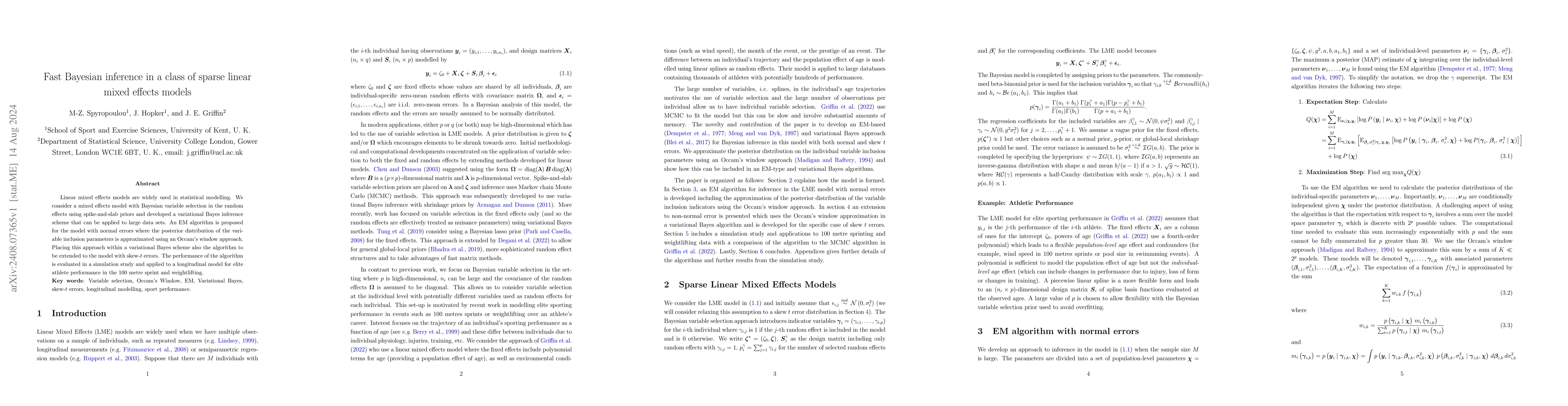 Thumbnail for Fast Bayesian inference in a class of sparse linear mixed effects models