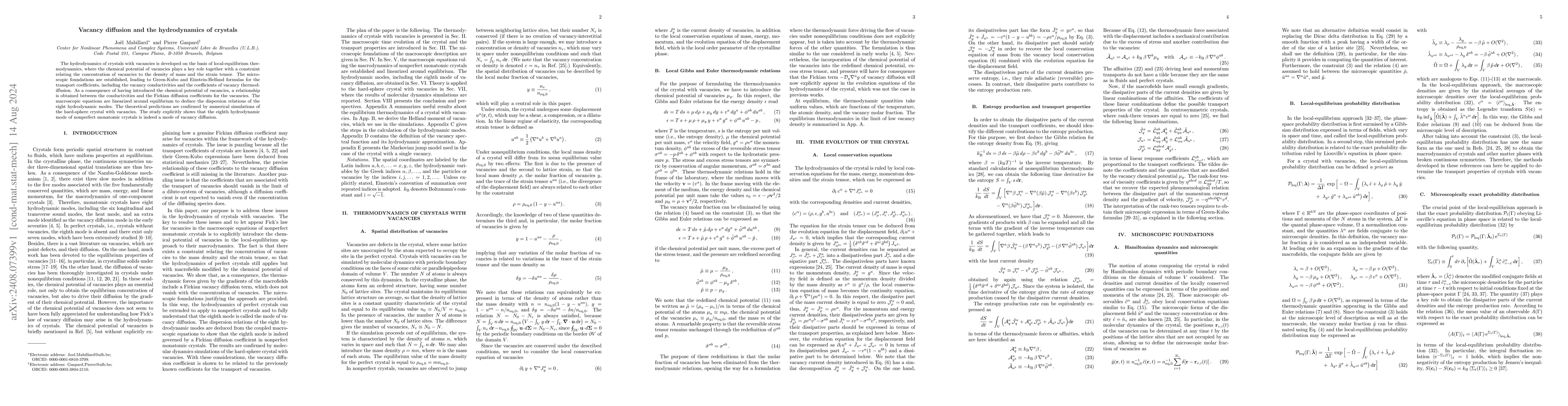 Thumbnail for Vacancy diffusion and the hydrodynamics of crystals