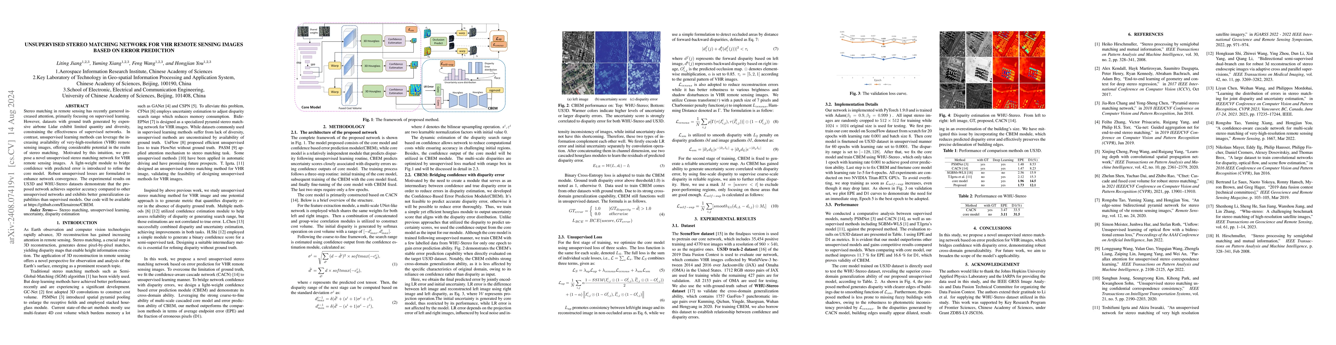 Thumbnail for Unsupervised Stereo Matching Network For VHR Remote Sensing Images Based
  On Error Prediction