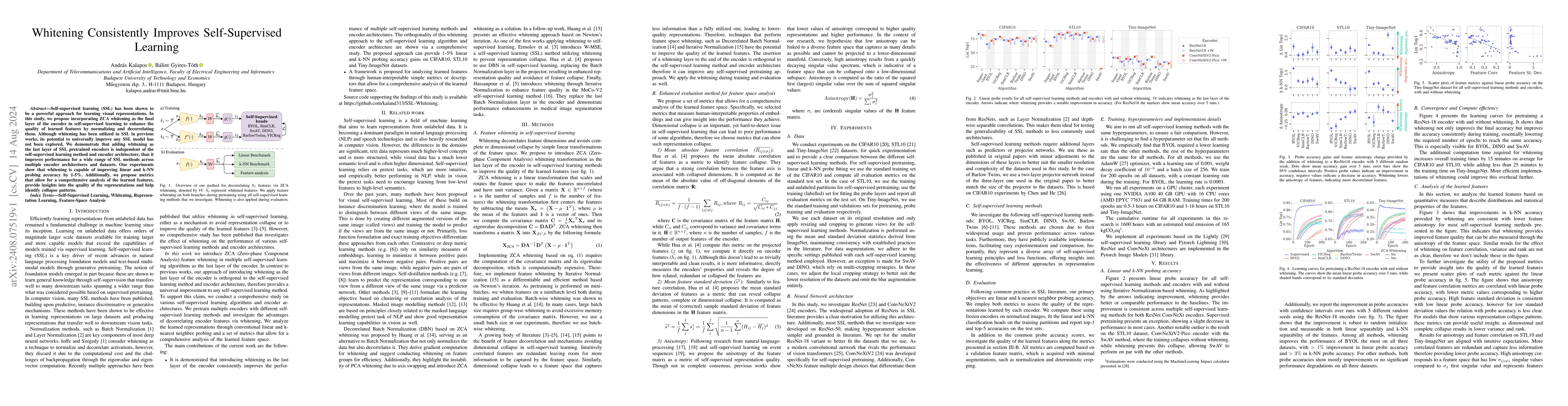 Thumbnail for Whitening Consistently Improves Self-Supervised Learning