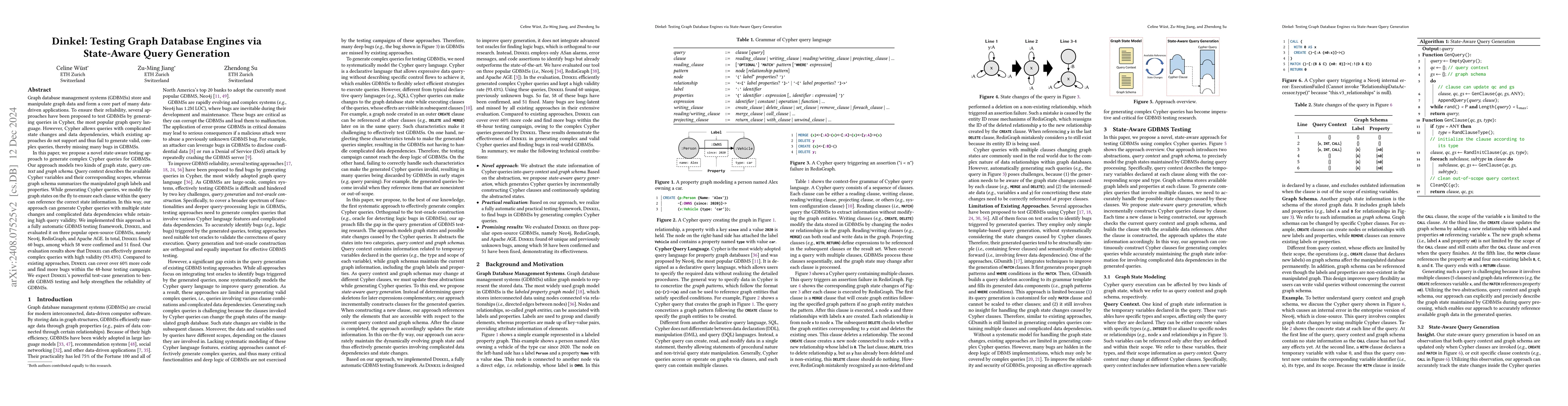 Thumbnail for Dinkel: Testing Graph Database Engines via State-Aware Query Generation