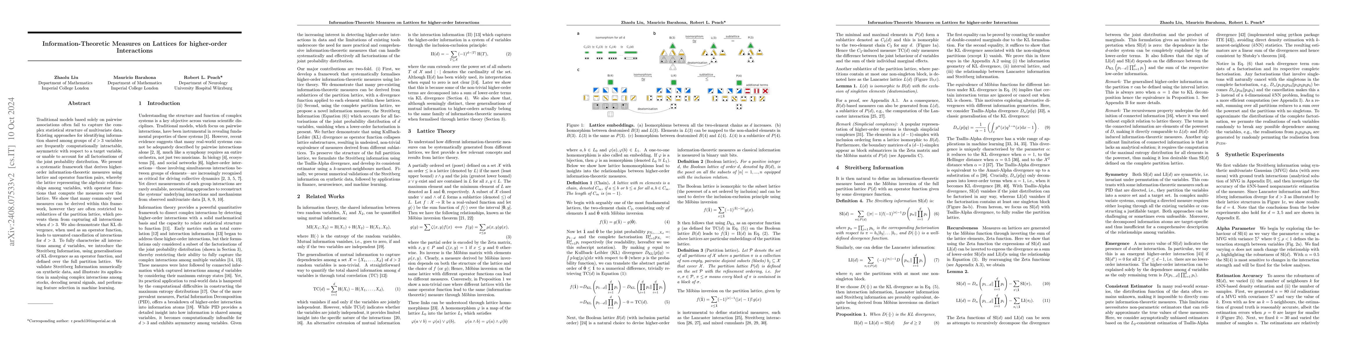 Thumbnail for Information-Theoretic Measures on Lattices for High-Order Interactions